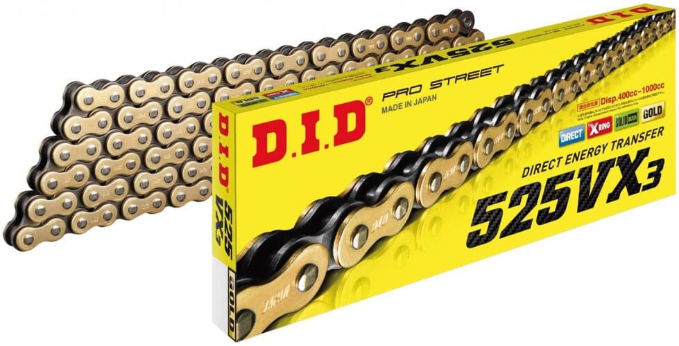 DID CHAIN 525 VX X124L ZB X-Ring Steel Altın